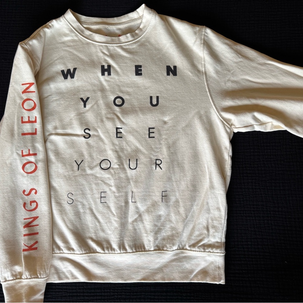 Kings of Leon Cream Crewneck Sweatshirt Unisex